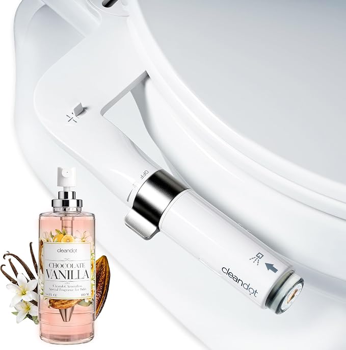 Bidet Attachment for Toilet — Scented Bidet with Fragrance Spray Odor Eliminator, Precision Nozzle Adjustable Pressure, Non-Electric Cold Water Leak-Proof (Chocolate Vanilla, 1)