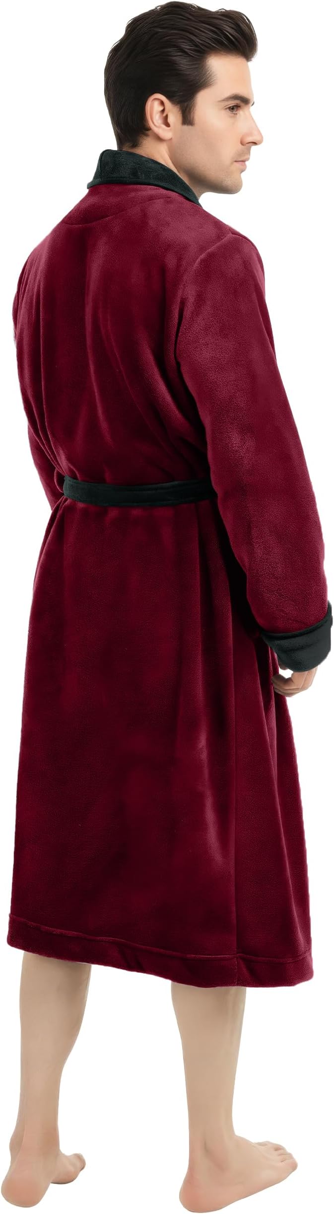 NY Threads Mens Robe, Luxury Plush Fleece Mens Bathrobe, Spa Bath Robe for Men