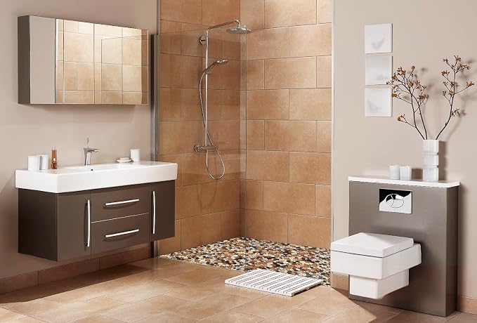 Yellowstone Matte Pebbles Mosaic Tile for Shower Floor Bathroom Floor Tiles Non Slip [5 Sheets]