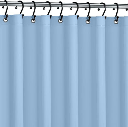 No Smell Shower Curtain Liner 72x72 Light Blue - PEVA Plastic Shower Curtain for Bathroom, PVC-Free Waterproof Blue Shower Liner with Metal Grommets and Magnet-Weighted Bottom Hem - Washable Liner