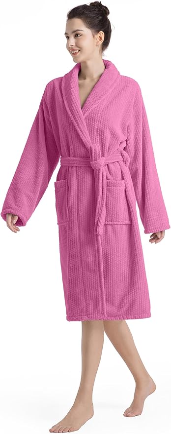 Plush Bath Robes For Women After Shower,Soft Long Towel Robe,Quick Dry&Warm Womens Bathrobe