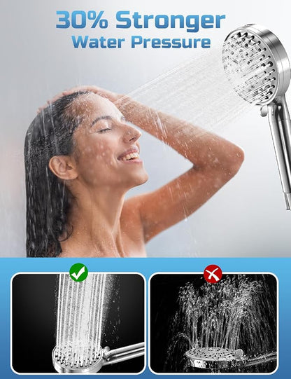 Shower Head, Filter Showerhead with Handheld, High Pressure Shower Head with 11 Functions, Silver SSK790CP