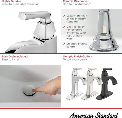 American Standard 7426101.002 Belmeade Single-Handle Bathroom Faucet, 1.2 GPM, Chrome