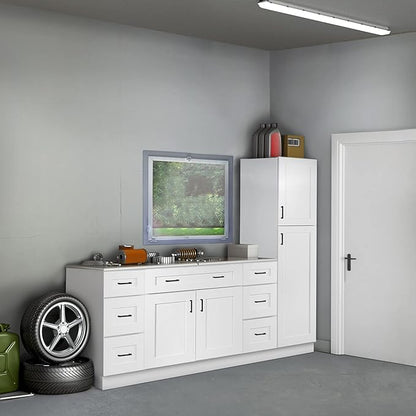 Design House Brookings Shaker Unassembled Bridge Wall Kitchen Cabinet W3015, 30 W x 12 D x 15 H, Painted White with Sherwin Williams®, Solid Wood – Design House, 561639