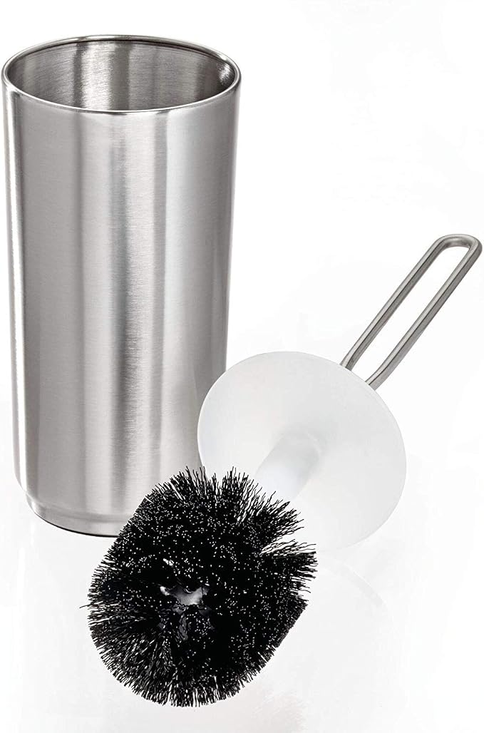 iDesign Austin Toilet Bowl Brush and Holder Set - Brushed | Stainless Steel