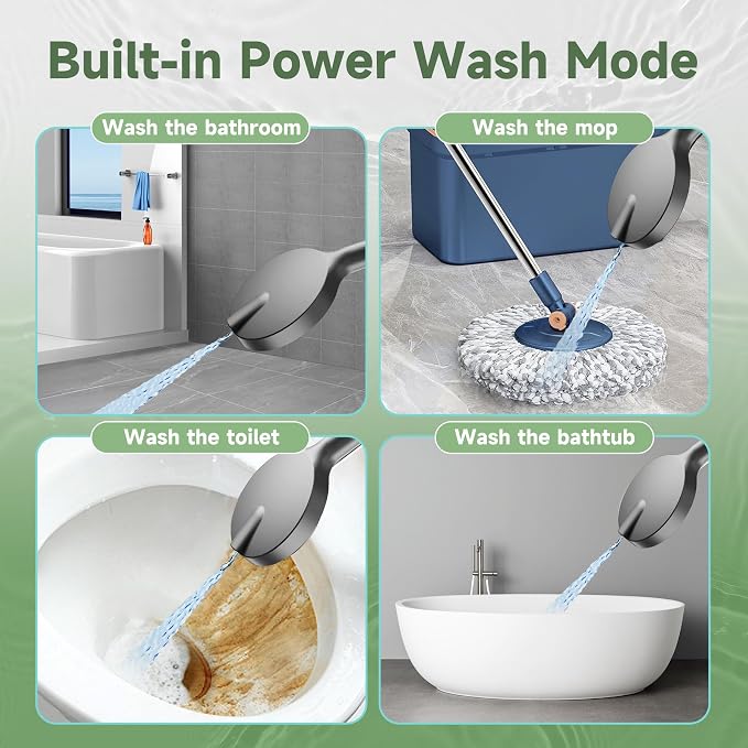 Filtered Shower Head, 6 Inch High Pressure Handheld Shower Filter Head for Hard Water, 6 Spray Modes Water Softener Showerhead with Hose and Shower Arm Bracket, Dark Grey