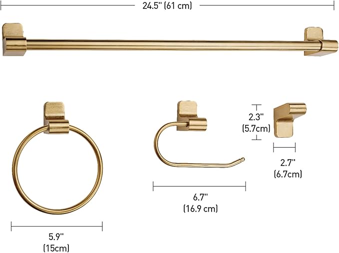 Globe Electric 51695 Positano Bath Set, Brass