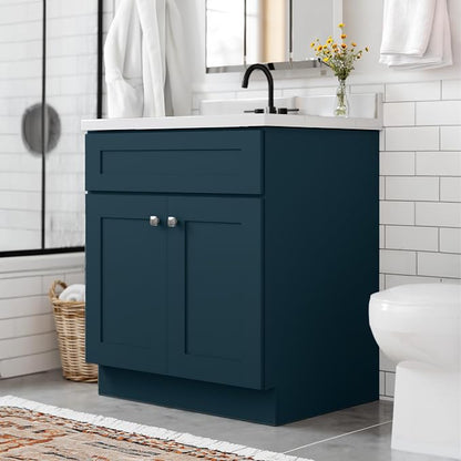 Design House Brookings Bathroom Vanity, 30", Dark Night | Adjustable Hinges, Freestanding, Contemporary/Modern, Wood, Bath, 215442