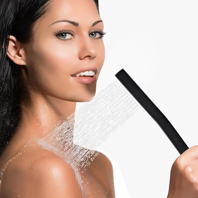 Handheld Shower Head，High Pressure Black Shower Head,Water Saving Detachable Shower Wand with Solid Brass Body and 5 ft Flexible Hose, Easy to Clean and Durable