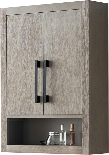 Vanity Art 24" Bathroom Vanity with Storage Cabinet & Shelves, Storage Cabinet with Soft-Closing Doors, VA90-TC-DG-MB1