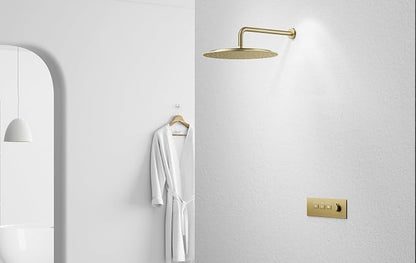 VBFF-Shower Head,rain shower head, 16 inch- Round Shower Head, 1.8 GPM Flow Rate, rainfall showerhead,VBFF14 (Brushed Gold)
