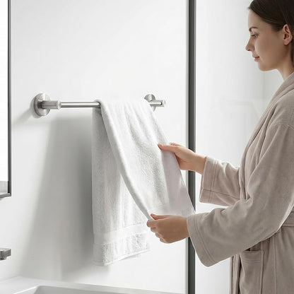 24-Inch Wall Mounted Towel Racks for Bathroom, 4-Piece Towel Bar Set | Rust-Resistant SUS 304 Stainless Steel, 4-Piece Towel Bar Set, sturdy wall mount, space-saving humid bath towel storage rack