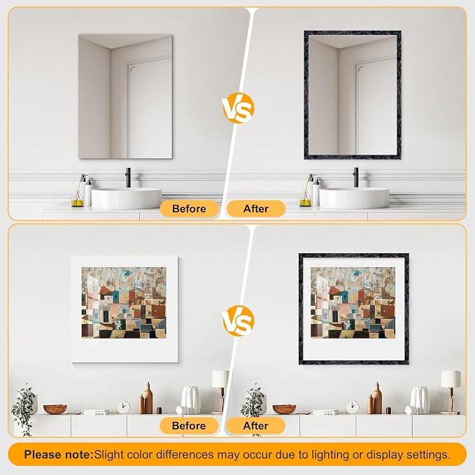 16.4FT x 1.02'' Black Peel and Stick Crown Molding Trim – Self-Adhesive Mirror Border & Cabinet Edge, Flexible Decorative Trim for Interior Use