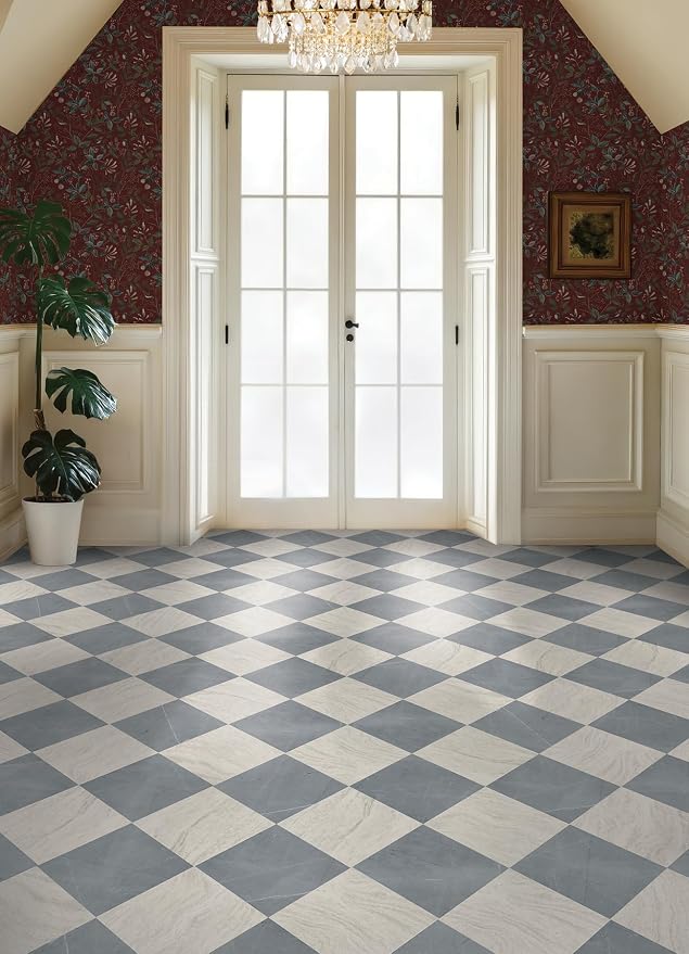 FloorPops x Chris Loves Julia Bonneville Slate Peel and Stick Floor Tiles, FP6523