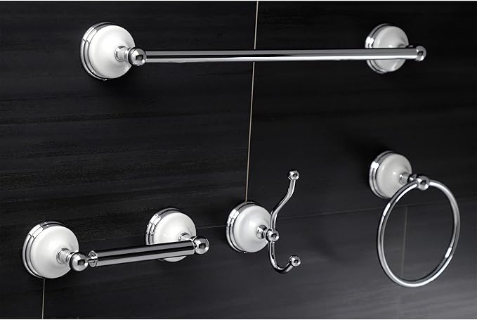 Kingston Brass BAK1112478C Victorian 4-Piece Bathroom Hardware, Polished Chrome