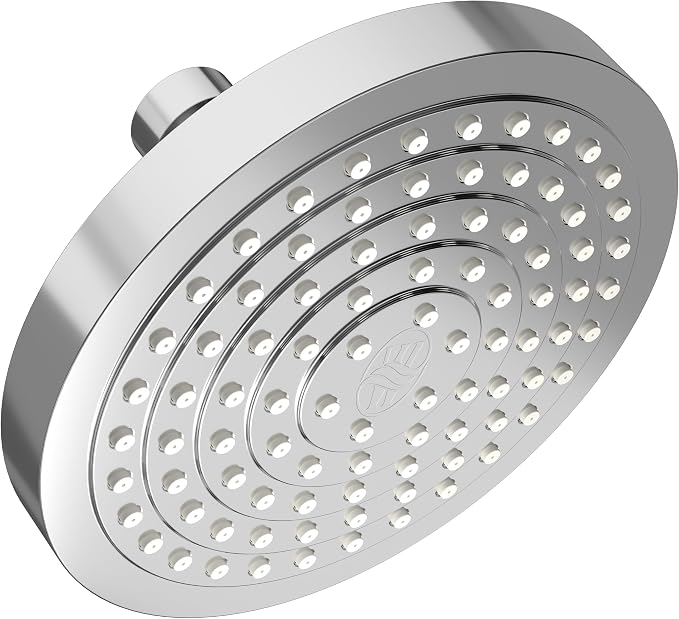Winthorpe Water Saving Shower Head, High Pressure Showerhead with Widespread Coverage, Easy Installation, Modern Design, Low Flow Eco Mode, 90 Water Jets - Chrome
