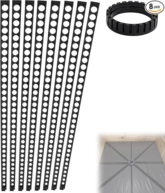 Pitch Shower Kit Pre Sloped Shower Pan Kit for Pitch,Quick Shower Stick Kit | For Shower Floor Mortar Bed with Water Drainage Slope,Shower Slope Kit with Center Ring & 8 Float Sticks Shower Slope System