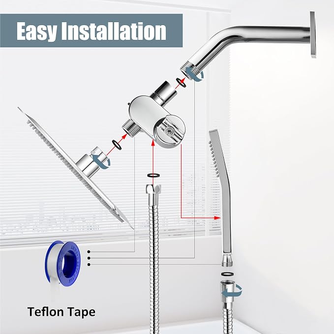 Aolemi Shower Faucet Set System with Handheld 6 Inch Head Oil Rubbed Bronze | Shower Valve and Trim Kit,6 Inch Head and Handle Set,Handheld Spray,Bathroom Renovation or Remodeling