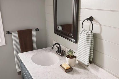 Moen WS84913BRB Two-Handle High Arc Bathroom Faucet, Mediterranean Bronze