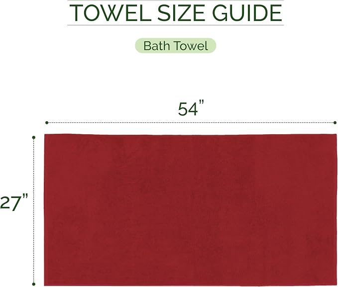 Elegant Comfort 100% Turkish Cotton Corduroy Ribbed Luxury Soft 2 Pack Bath Towels 27 x 54 Inch - Ultra Plush, Absorbent, Quick Dry, Hotel Spa Quality Towels for Bathroom Essentials, Burgundy