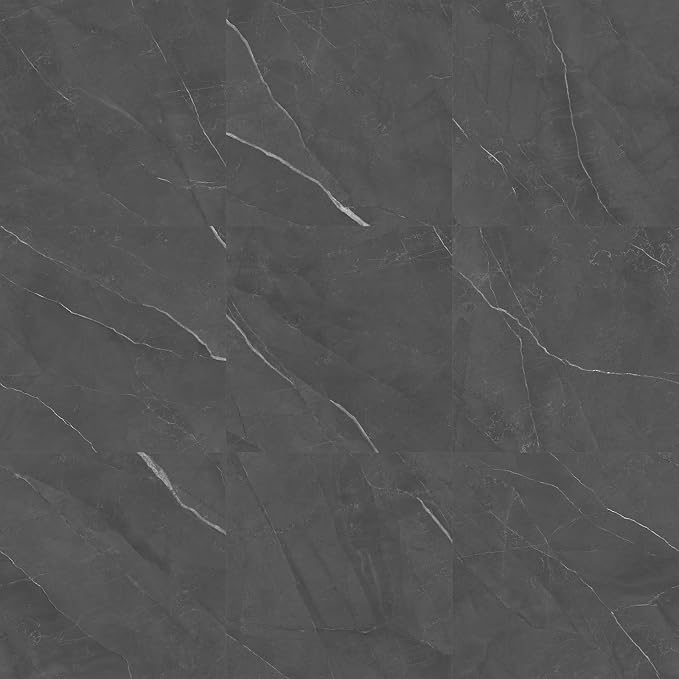 ATOPOSE Waterproof Peel and Stick Floor Tiles,30-Pack 12"x12" 30 Sq.Ft | Grey Marble,Wear-resistant and Easy Clean for Bathroom Tool-room Laundry-rooms Entryways