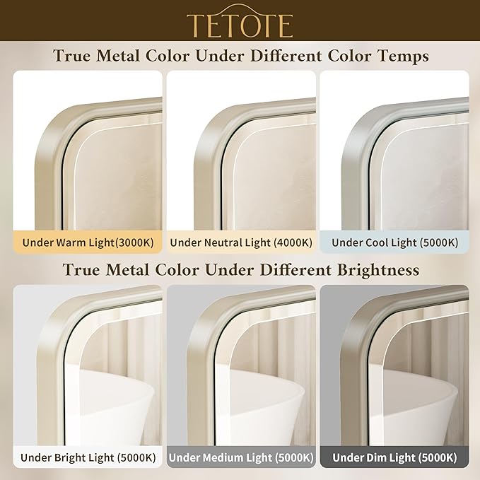 Brushed Nickel Mirror 20 x 30 Beveled Edge Tempered Glass, Rounded Corner Rectangle Bathroom Mirror for Over Sink for Modern Bathroom, Living Room, Bedroom, Entryway