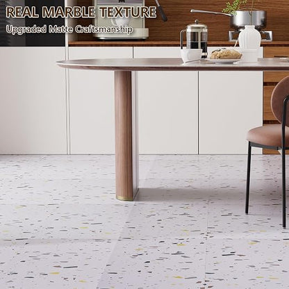 Peel and Stick Floor Tile, 10-Pack 12" x 12" Vinyl Flooring, Waterproof Self-Adhesive Luxury Vinyl Tiles, Easy DIY for Bathroom, Kitchen, Dinning Room, RV, Cover 10 Sq. Mosaic