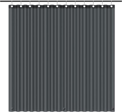EHZNZIE Shower Curtain Liner Light Weight PEVA, Shower Liner 72x72 Inches, Waterproof, No Chemical Smell with 12 Rust Proof Metal Grommets for Bathroom Shower Curtain, Dark Grey