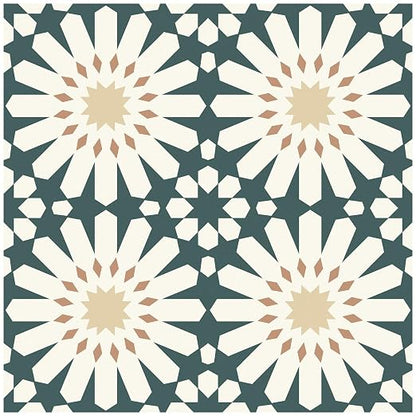 MORCART 40PCS 7.87" x 7.87" Peel and Stick Floor Tile, Green Floral Look | Self-Adhesive DIY Vinyl Flooring, Removable and Waterproof Tile Sticker for Bathroom, Kitchen, Wall, Bedroom, Stairs