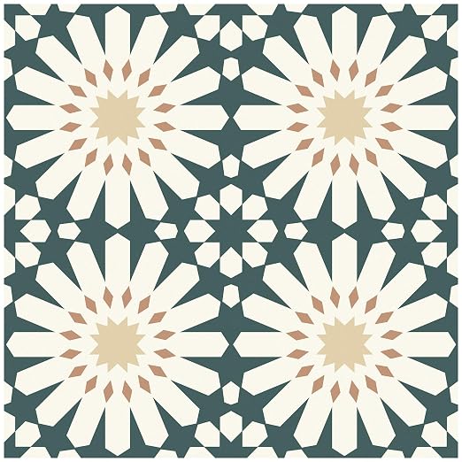 MORCART 20PCS 7.87" x 7.87" Peel and Stick Floor Tile, Green Floral Look | Self-Adhesive DIY Vinyl Flooring, Removable and Waterproof Tile Sticker for Bathroom, Kitchen, Wall, Bedroom, Stairs