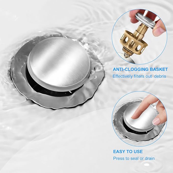 SaniteModar Brushed Color Bathroom Sink Faucet,Brass Bathroom Faucet 3 Hole,Widespread Bathroom Faucet for Sink 3 Hole,2 Handles Design with Water Supply Lines and Pop-up Drain