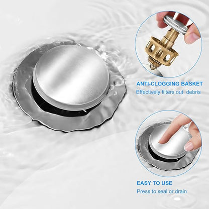 SaniteModar Brushed Color Bathroom Sink Faucet,Brass Bathroom Faucet 3 Hole,Widespread Bathroom Faucet for Sink 3 Hole,2 Handles Design with Water Supply Lines and Pop-up Drain