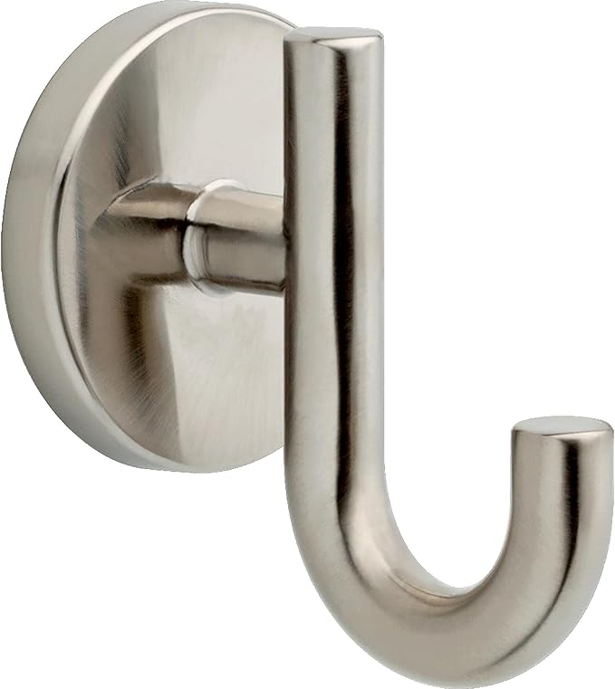 Delta Trinsic (1-Pack) Towel Hooks Brilliance Stainless Steel Single Bathroom Hooks Wall Mounted for Robes & Towels Hand Towel Hook Holder Kitchen, Bathroom Accessories