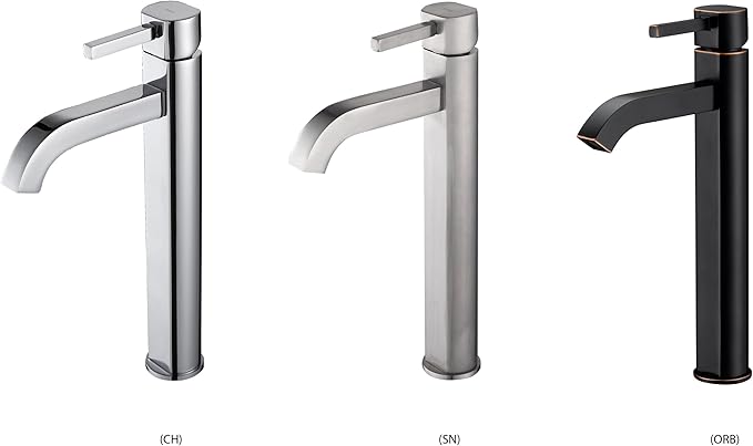 KRAUS Nei Glass Vessel Sink in Green with Ramus Faucet in Chrome