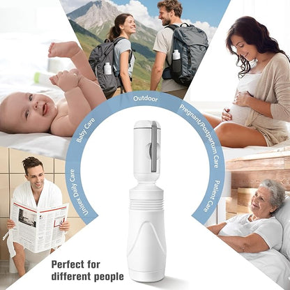 Upgrade SPACEREST Portable Bidet for Travel with 550ml Bottle, No Noise & Waterproof Portable Bidet for Women & Men, Rechargeable Electric Portable Jet Spray, Personal Hygiene & Postpartum Care