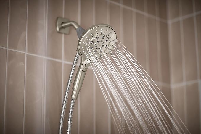 Moen Engage Spot Resist Brushed Nickel Six-Function 5.5-Inch Removable Handheld Showerhead with Magnetic Docking System,26112SRN,(Pack of 2)