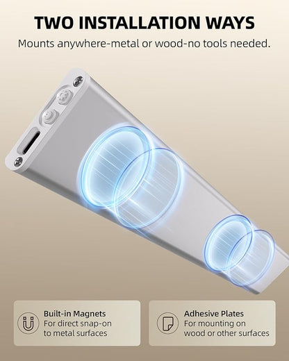 8inch Under Cabinet Lighting Wireless, 3-Pack Rechargeable Battery Motion Sensor Light Indoor, LED Closet Lights USB Charging, 3 Color Dimmable Under Cabinet Lights for Kitchen, Cabinet, Wardrobe.