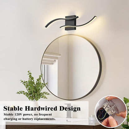 KARTOOSH Hardwired LED Vanity Lights for Bathroom | 1 Pack 23.6 Inch, 3CCT Dimmable, Waterproof, Rustproof, Bathroom Light Fixtures Over Mirror