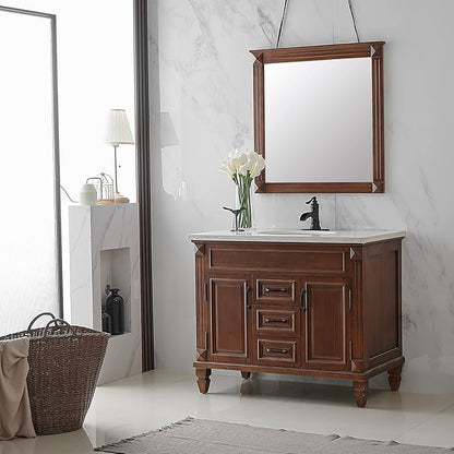 BWE Black Bathroom Faucet Matte Waterfall Sink Farmhouse Bath Vanity Single Hole Faucets One Handle Basin Antique centerset Restroom Mixer Tap Supply Line