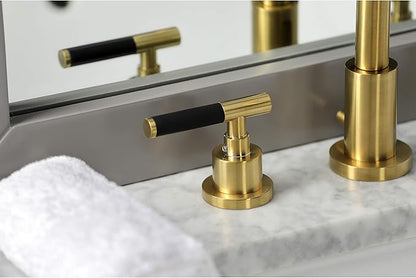 Fauceture FSC8923CKL Kaiser Widespread Bathroom Faucet with Pop-Up Drain, Brushed Brass