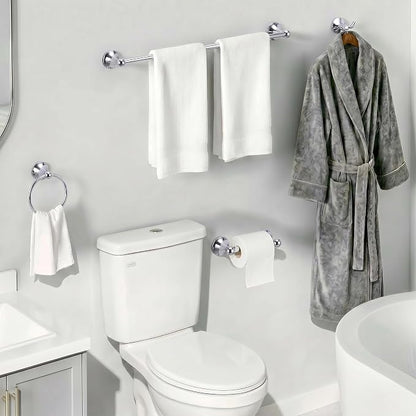 24-Inch Wall Mounted Towel Racks for Bathroom, 4-Piece Towel Bar Set | Rust-Resistant SUS 304 Stainless Steel, 4-Piece Towel Bar Set, Space-Saving Design, Easy Mount for Bath Towel Storage Home