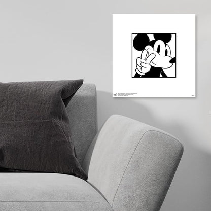 Trends International Gallery Pops Disney Mickey Mouse - Mickey Expressions - Peace Wall Art Wall Poster, 12" x 12", Unframed Version