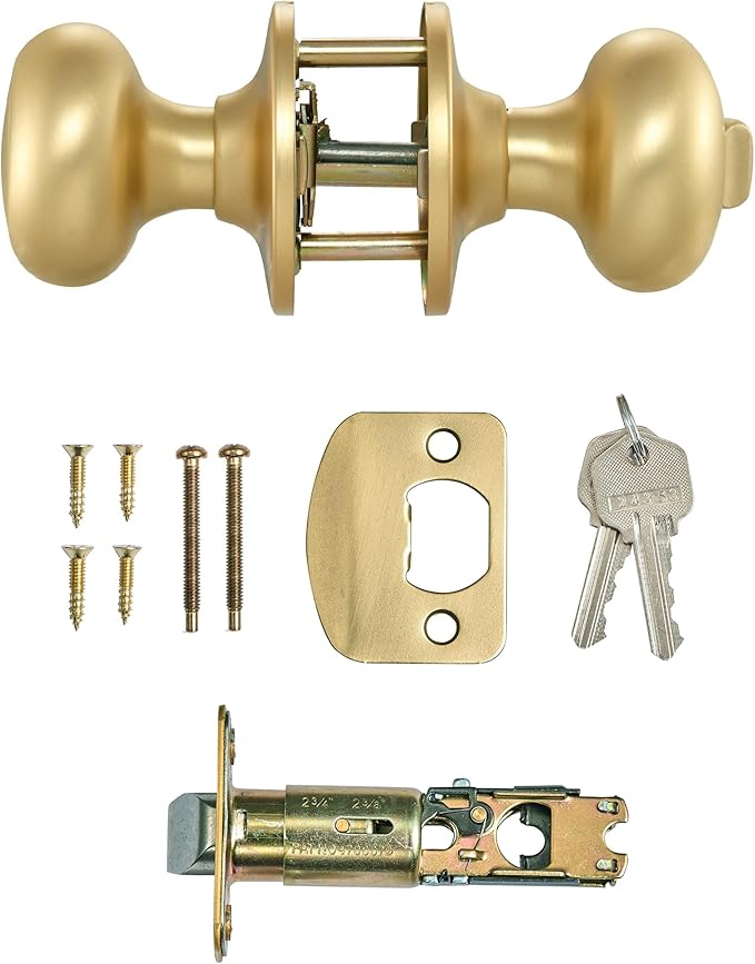 Design House 726927 Cambridge Entry Door Knob Satin Gold