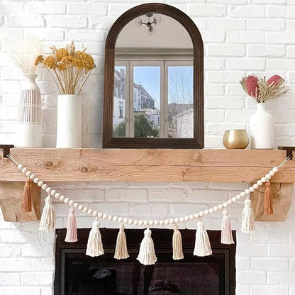 LOSOUR Arched Mirror, Farmhouse Decor Solid Wood Frame Wall Mirror, Bathroom Mirrors, Large Vintage Mirror for Bathroom, Living Room,Bedroom, Entryway, Hallway,Foyer (Coffee, 20inch*30inch)