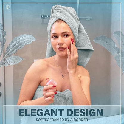 Luxe 2-Piece Bath Towel Set – Large Soft Cotton Towels, Absorbent, Durable & Skin-Friendly, Machine Washable, 27 x 54 in (Ice Blue)