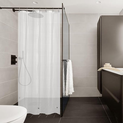 Mrs Awesome Stall Shower Curtain Liner 36x72, Frost | 3 Bottom Magnets,7 Rustproof Grommets,Water Proof Lightweight PEVA Shower Liner for Bathroom Stall Narrow Width, 36W x 72H