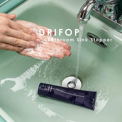Universal Bathroom Sink Stopper, Basin Pop-up Bathroom Sink Drain Strainer, Bathroom Drain Stopper with Stainless Steel Hair Catcher for 1.1-1.5 Inch Drain(1 PCS, Silver)