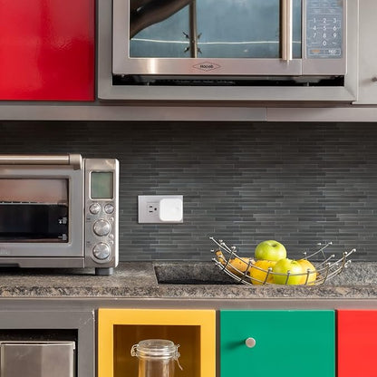 Black Peel and Stick Backsplash Subway Tile, Self Adhesive Aluminum Metal Backsplash DIY Stick on Wall Tiles for Kitchen Bathroom (6 Sheets)