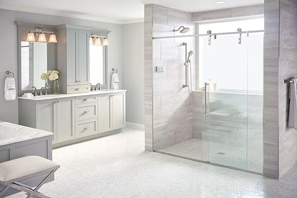 Moen Voss Brushed Nickel 3-Light Dual-Mount Bathroom Vanity Fixture with Frosted Glass, Bath Lighting Above Sink, YB5163BN