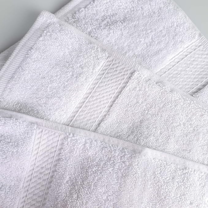 SUPERIOR Egyptian Cotton Pile Heavyweight Bath Sheet, 2 Piece Set, White | Highly Absorbent, Ultra Soft Luxury 800 GSM Towel Set for Bathroom, Shower, Hotel Essentials Oversize Plush Madeline Towels